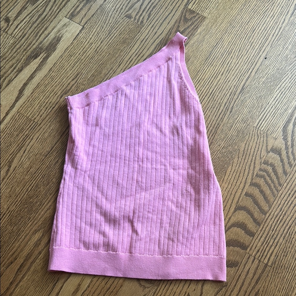 Pink Ribbed Women's Skirt